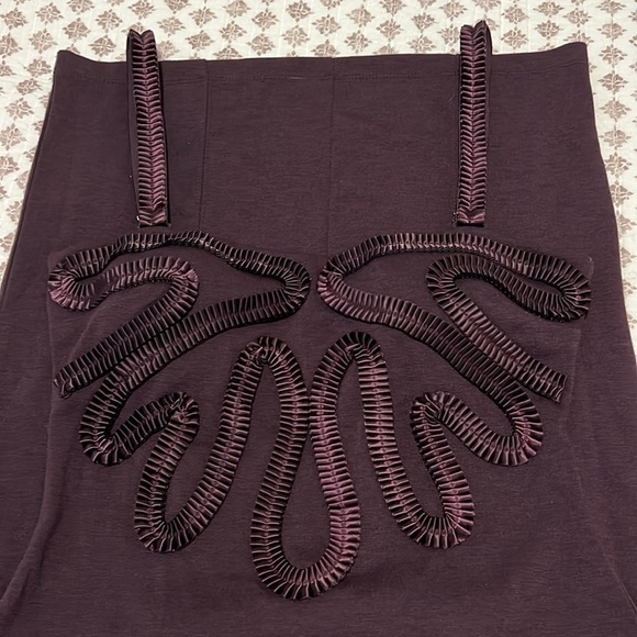 Kardashian Kollection Ruffle Mini Bodycon Convertible Dress Purple Size Medium - Picture 14 of 16